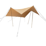 sunshade tarp fully stretched out view